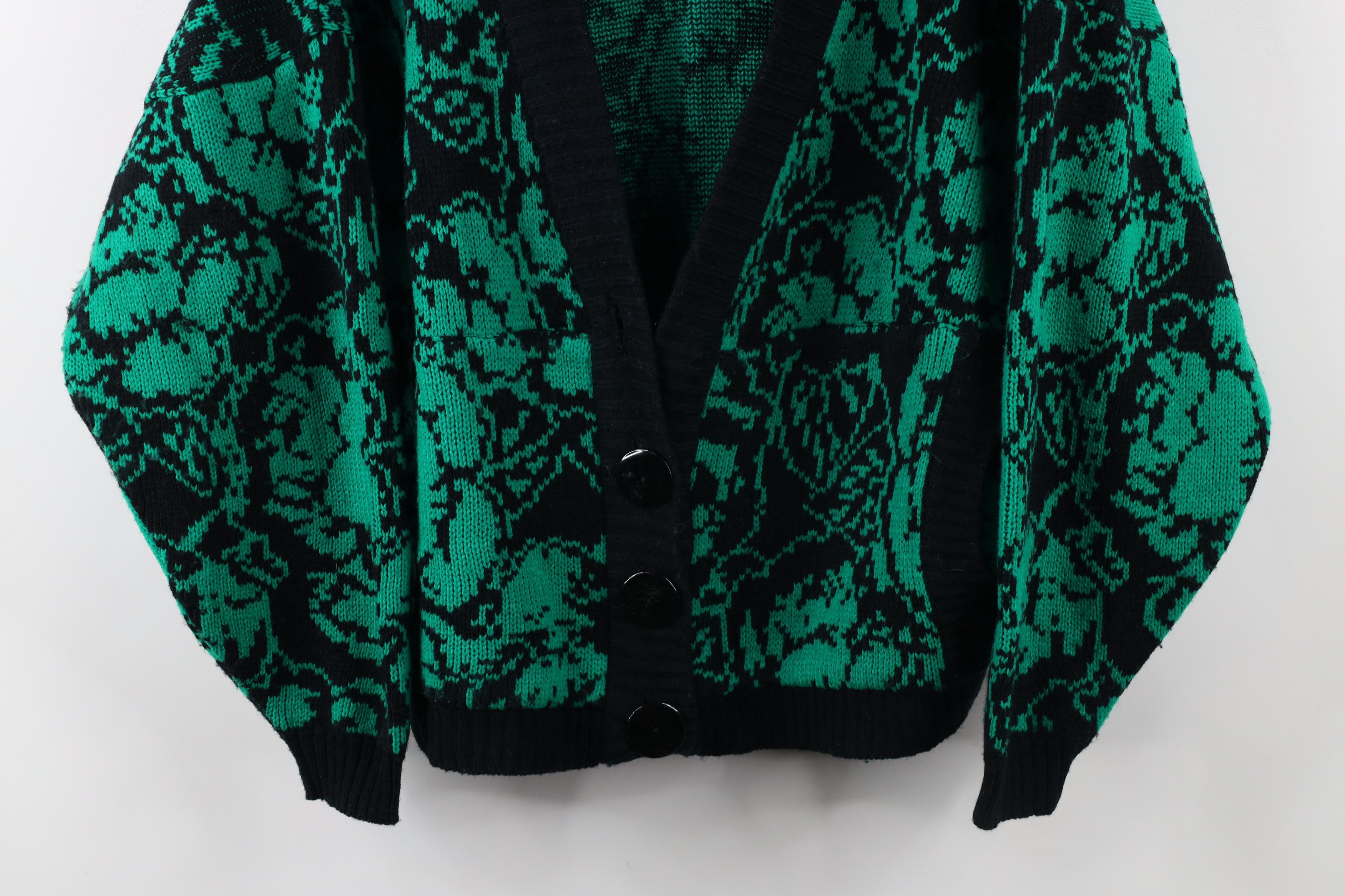 Vintage Vintage 90s Streetwear Big Button Flower Cardigan Sweater Size S / US 4 / IT 40 - 3 Thumbnail
