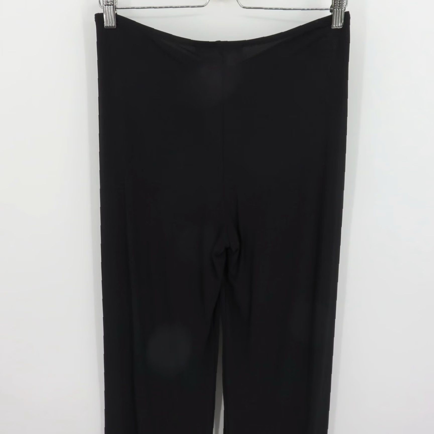 Vintage VTG Robin Piccone Women Pants Black Medium Slinky Straight Leg Keyhole Front Vintage Dress Pants Button? (but no new info). Size 32" / US 10 / IT 46 - 5 Thumbnail