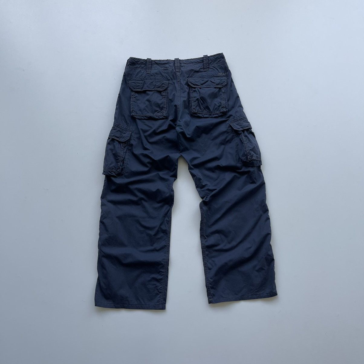 Armani Armani Jeans Vintage Baggy Cargo Pants Blue Rare Y2K Italy Size US 31 - 3 Thumbnail