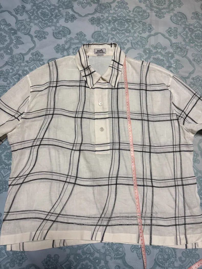 Hermes Hermes Linen Jacket Shirt, 100% Linen, Classic Pattern, St Size US XXS / EU 40 - 5 Thumbnail