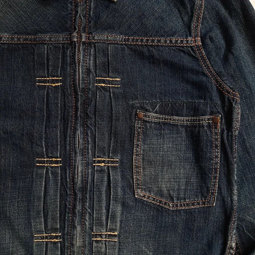Beams Plus × Orslow Omnigod Japan Double Pleated Type 1 Denim Zip Jacket Size US XS / EU 42 / 0 - 4 Thumbnail
