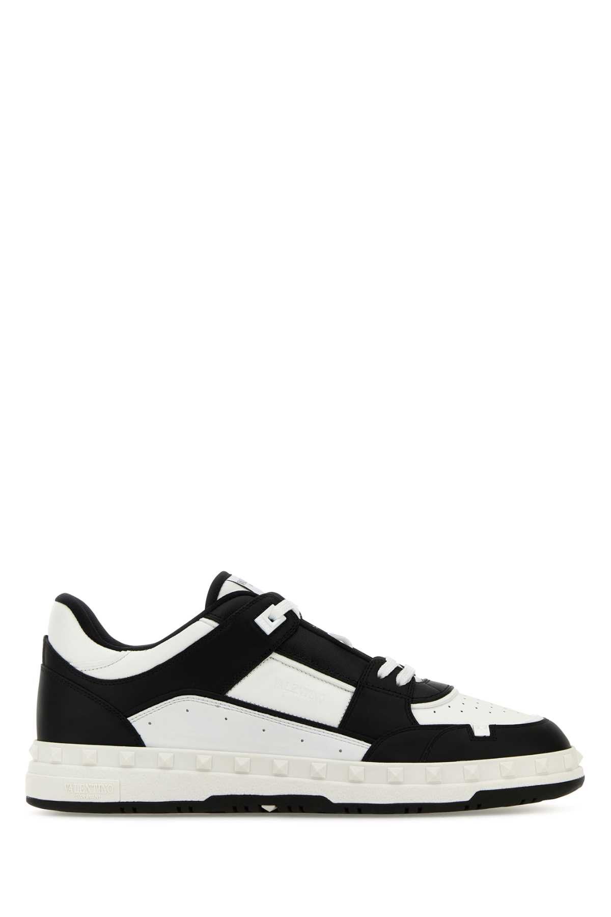 image of Valentino Garavani Two-Tone Leather Freedots Sneakers, Men's (Size 12)