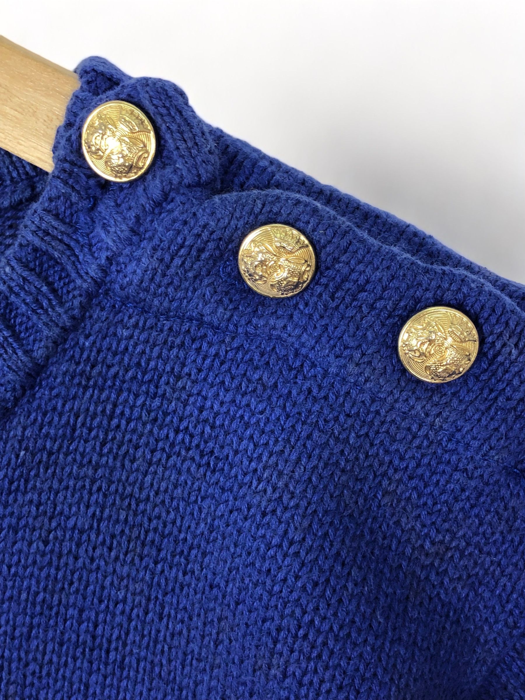 Ralph Lauren × Vintage RARE🔥VINTAGE 90’S RALPH LAUREN MCMLX Vii CROWN KNIT SWEATER Size S / US 4 / IT 40 - 5 Thumbnail