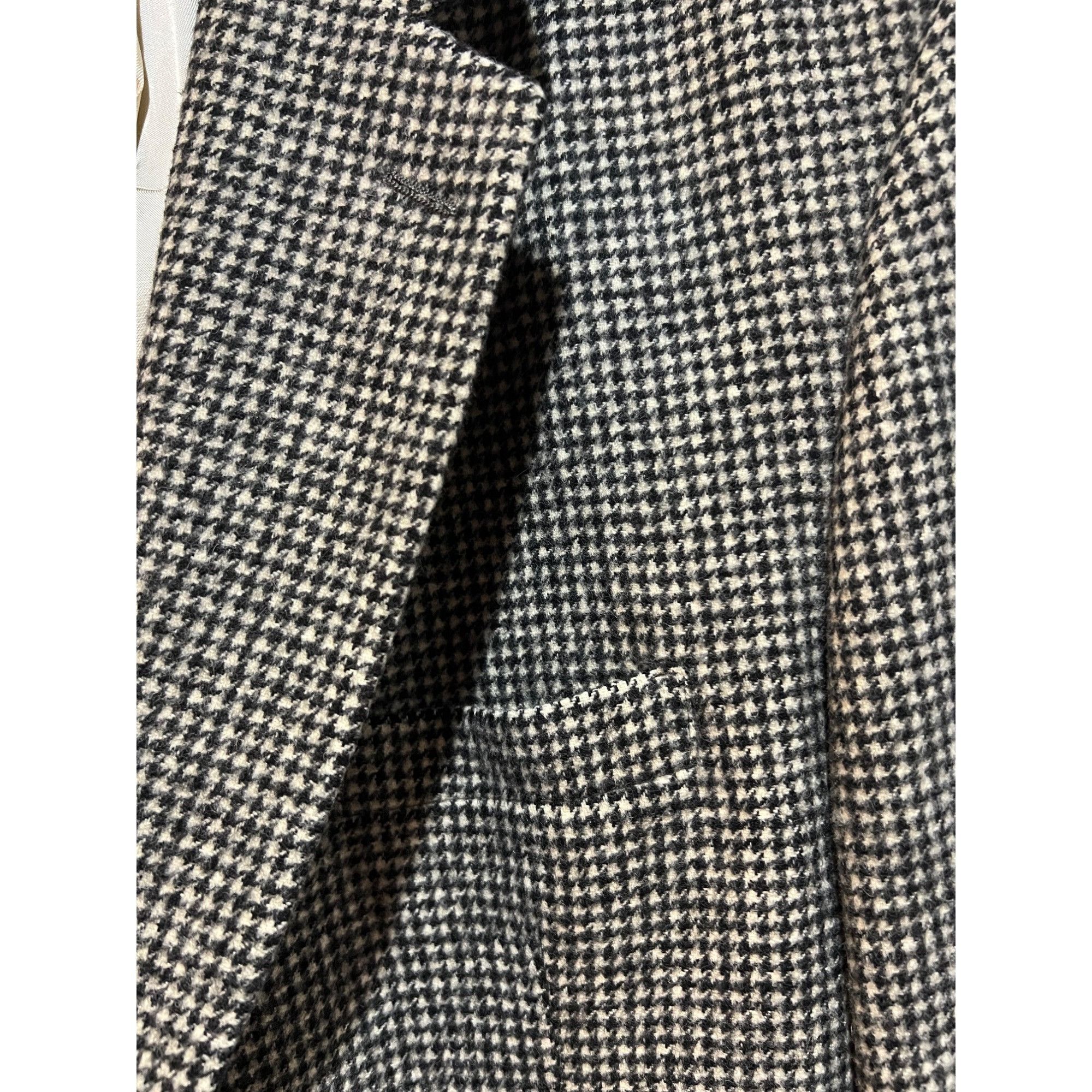 Brooks Brothers Brooks Brothers 100% Camel Hair Houndstooth Blazer - Size 45 Size 46L - 2 Thumbnail