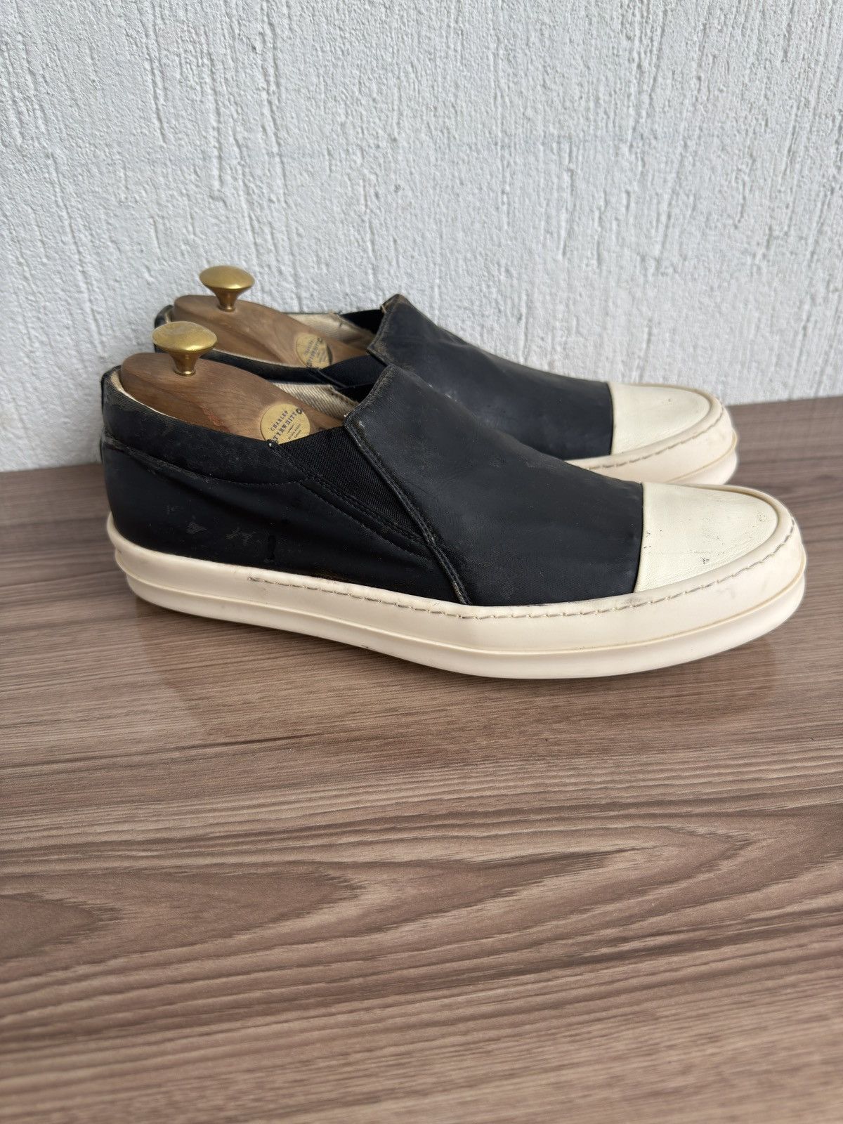 Rick Owens Drkshdw Matte leather boat slip-ons Size US 10 / EU 43 - 1 Thumbnail