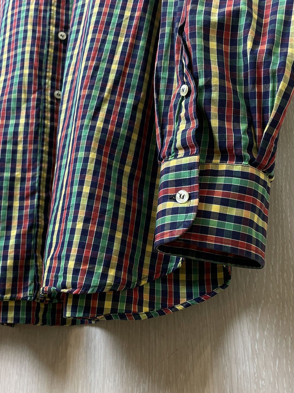 Paul & Shark × Vintage Paul & Shark Luxury Cotton Plaid Shirt Made in Italy Size US L / EU 52-54 / 3 - 5 Thumbnail