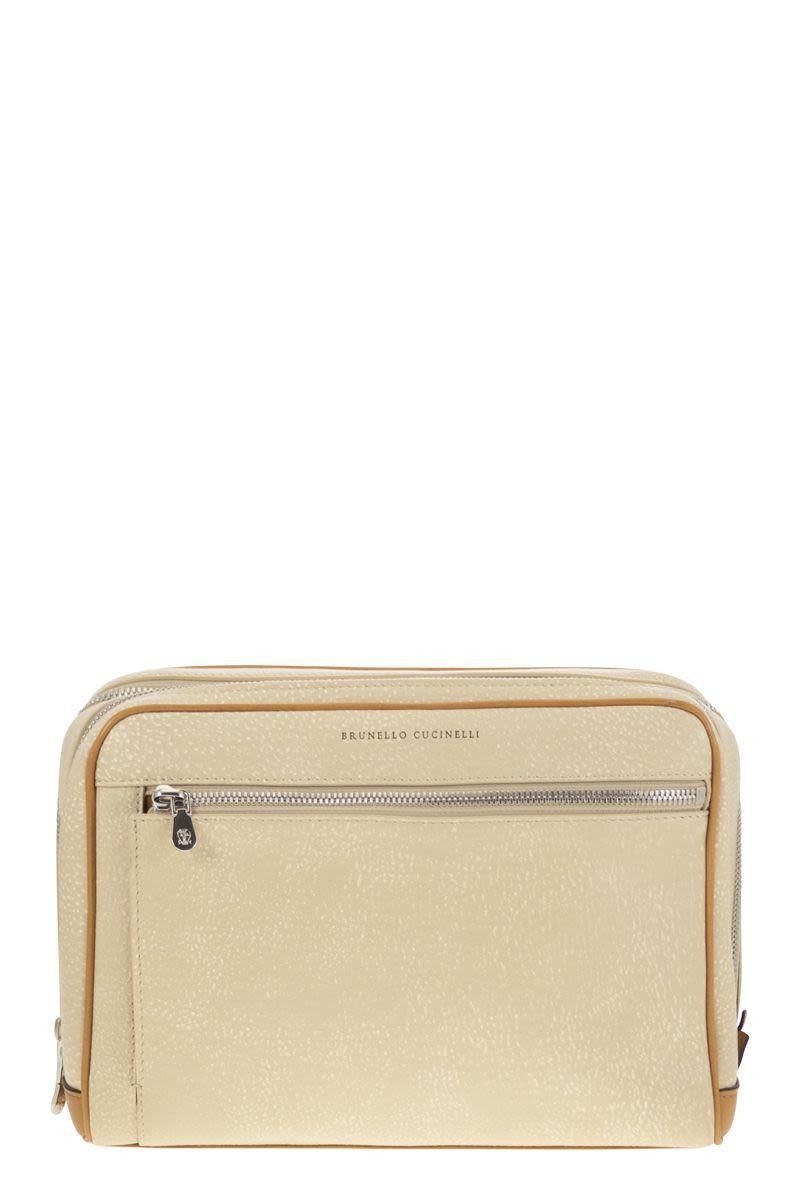 Brunello Cucinelli o1s1wg110526 Size: OS / Hammered Beauty Case Double Zip Size ONE SIZE - 1 Thumbnail