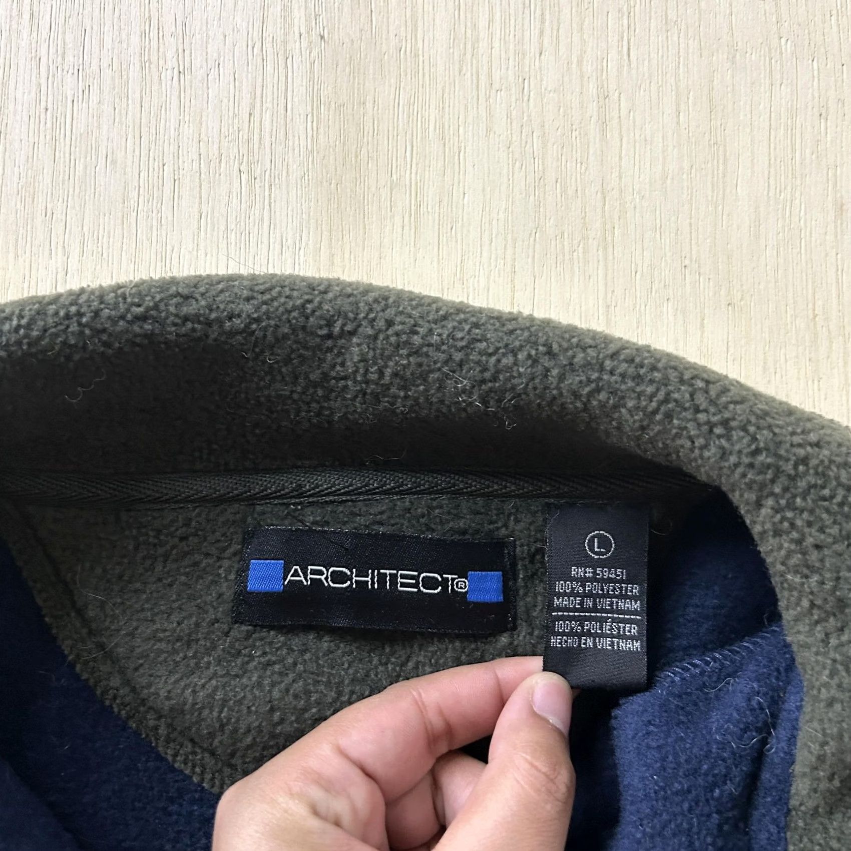 Architect Y2K Architect Jacket Mens Large Blue Fleece Full Zip Stand Collar Pockets Winter Size US L / EU 52-54 / 3 - 3 Thumbnail