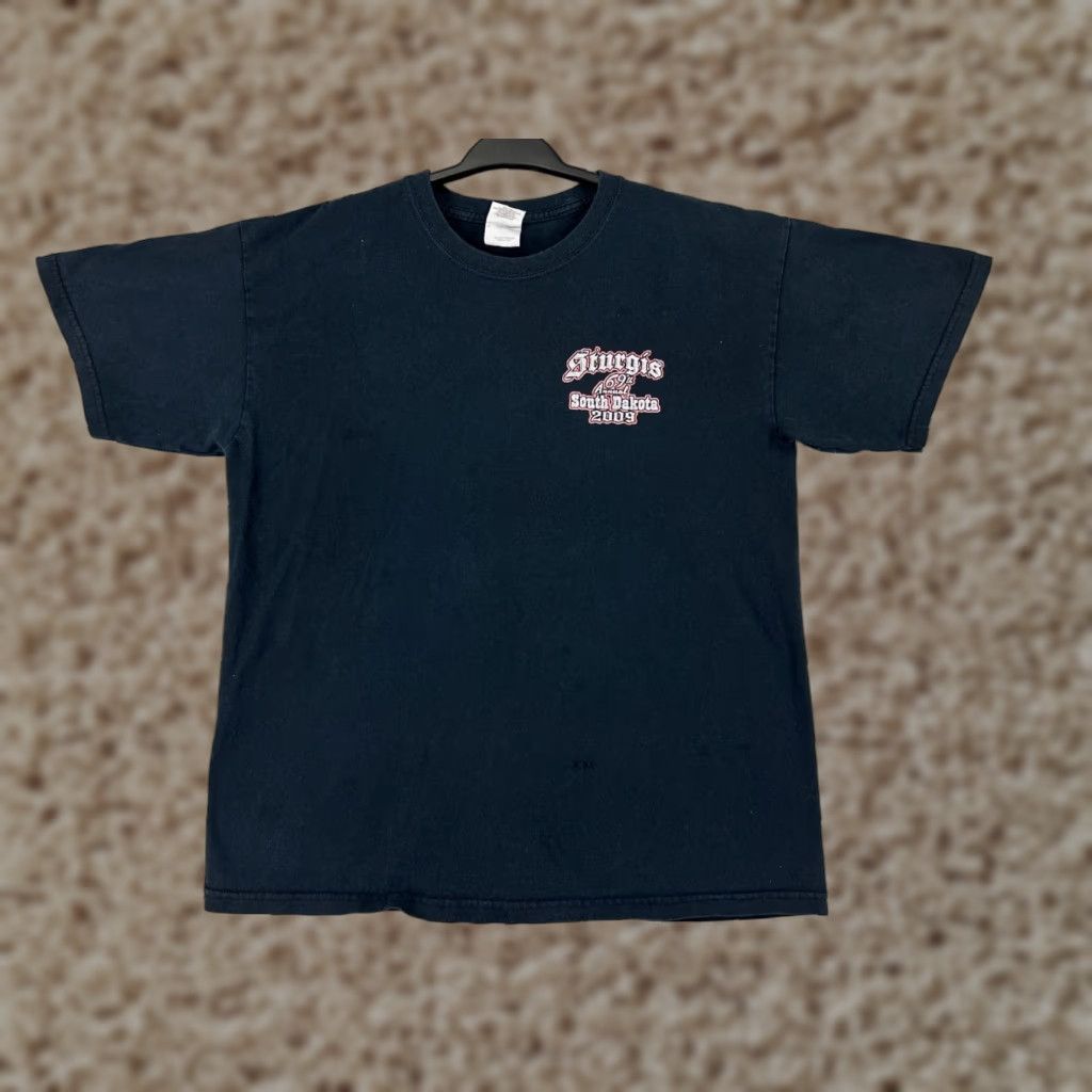 Vintage VINTAGE Sturgis Shirt Mens Large Black 69th 2009 Short Sleeve Crew Neck Motorcycle Music T-Shirt Mens Size US L / EU 52-54 / 3 - 1 Thumbnail