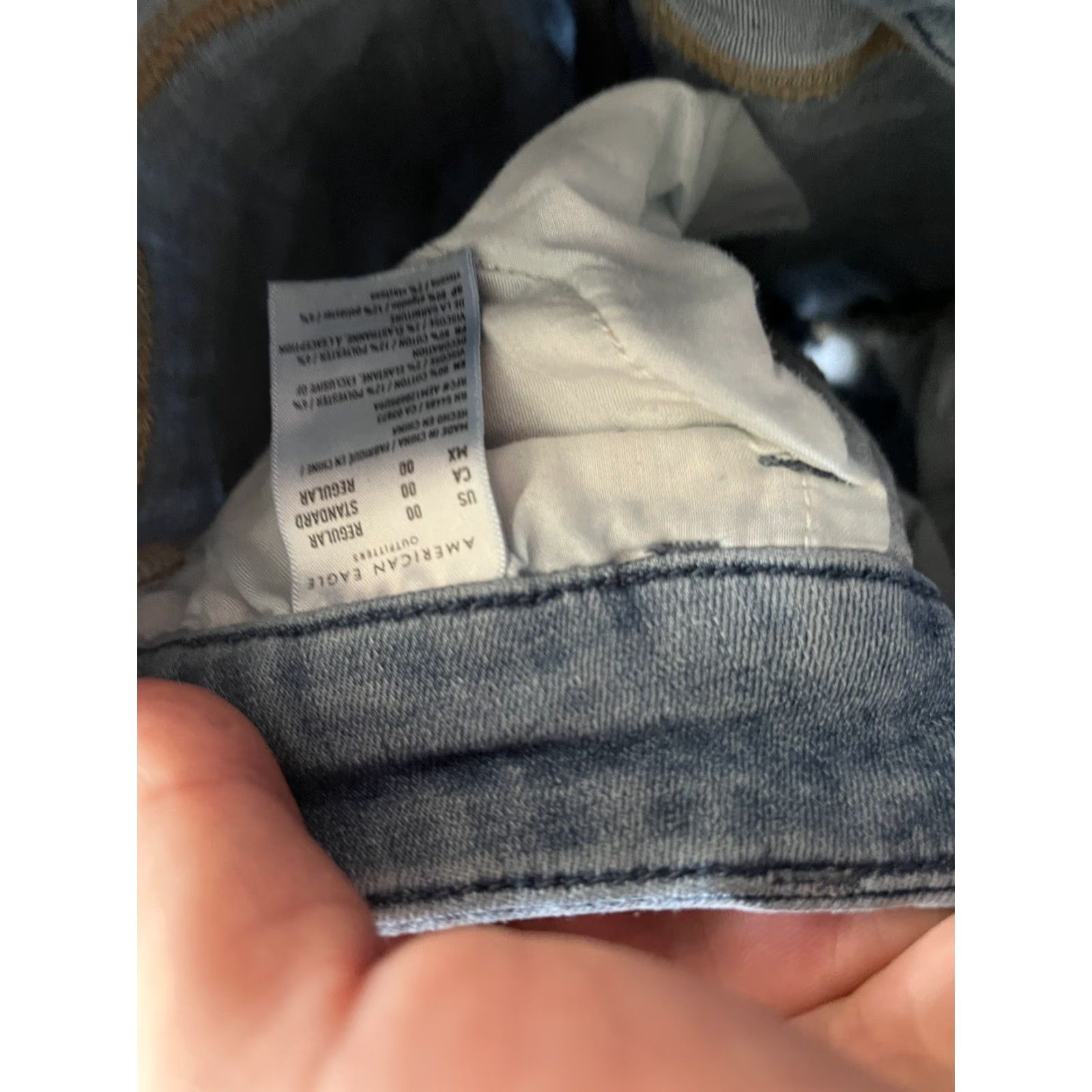 American Eagle Outfitters American Eagle Outfitters Jegging Jeans Womens 00 Blue High Rise Distressed Crop 5-Pocket Stretch Denim Size 24" / US 00 / IT 34 - 6 Thumbnail