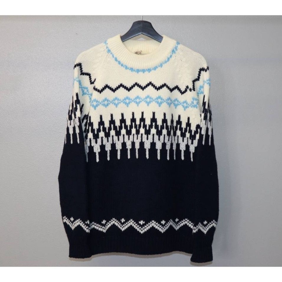Vintage Vintage 70s Silton California Geometric Knit Sweater Men's S Size US S / EU 44-46 / 1 - 1 Thumbnail