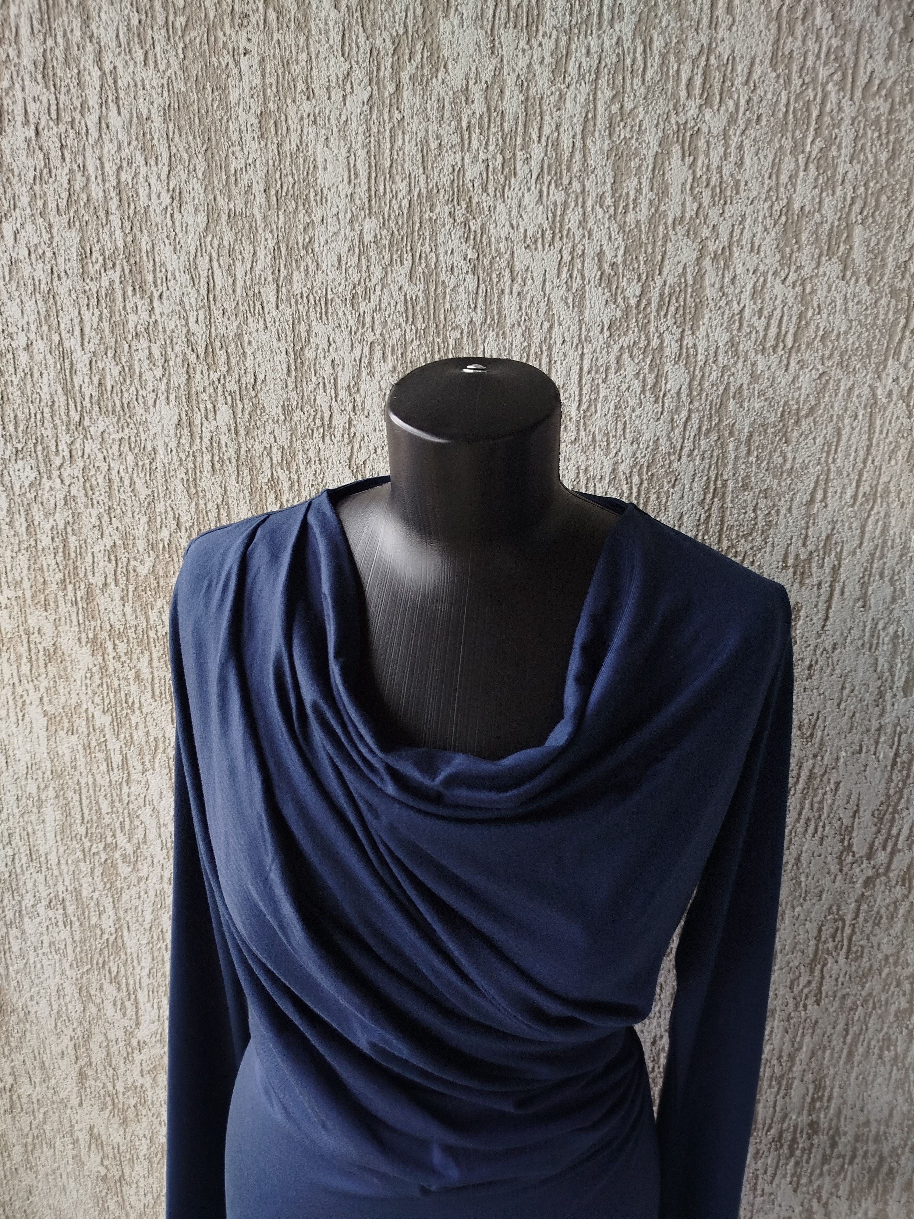 Vivienne Westwood Dress Long Sleeve Asymmetric Draped Wool A/W 2010 Size S Size S / US 4 / IT 40 - 3 Thumbnail