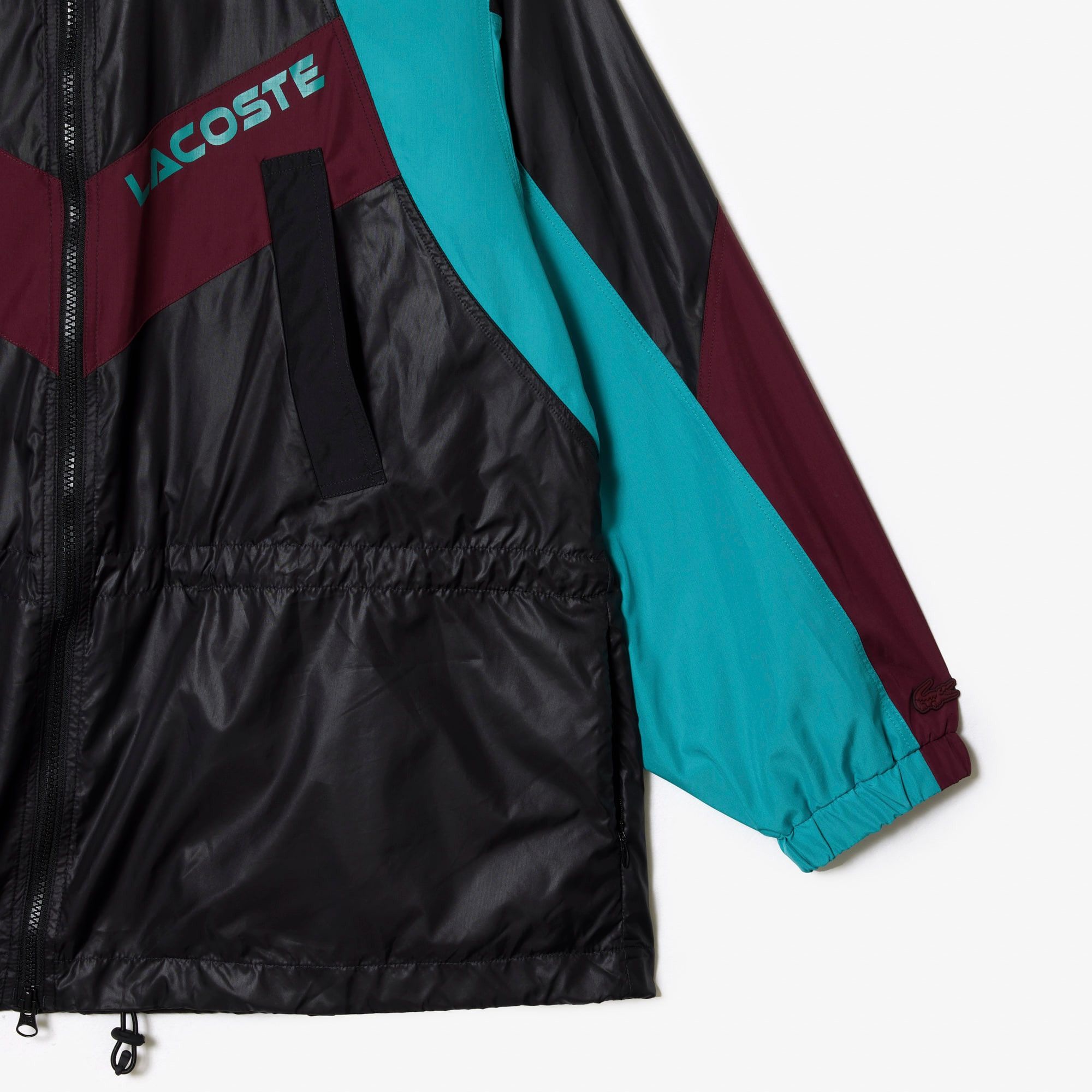 Lacoste 42 L Lacoste Track Jacket Oversized Colorblock Black Teal Size L / US 10 / IT 46 - 5 Thumbnail