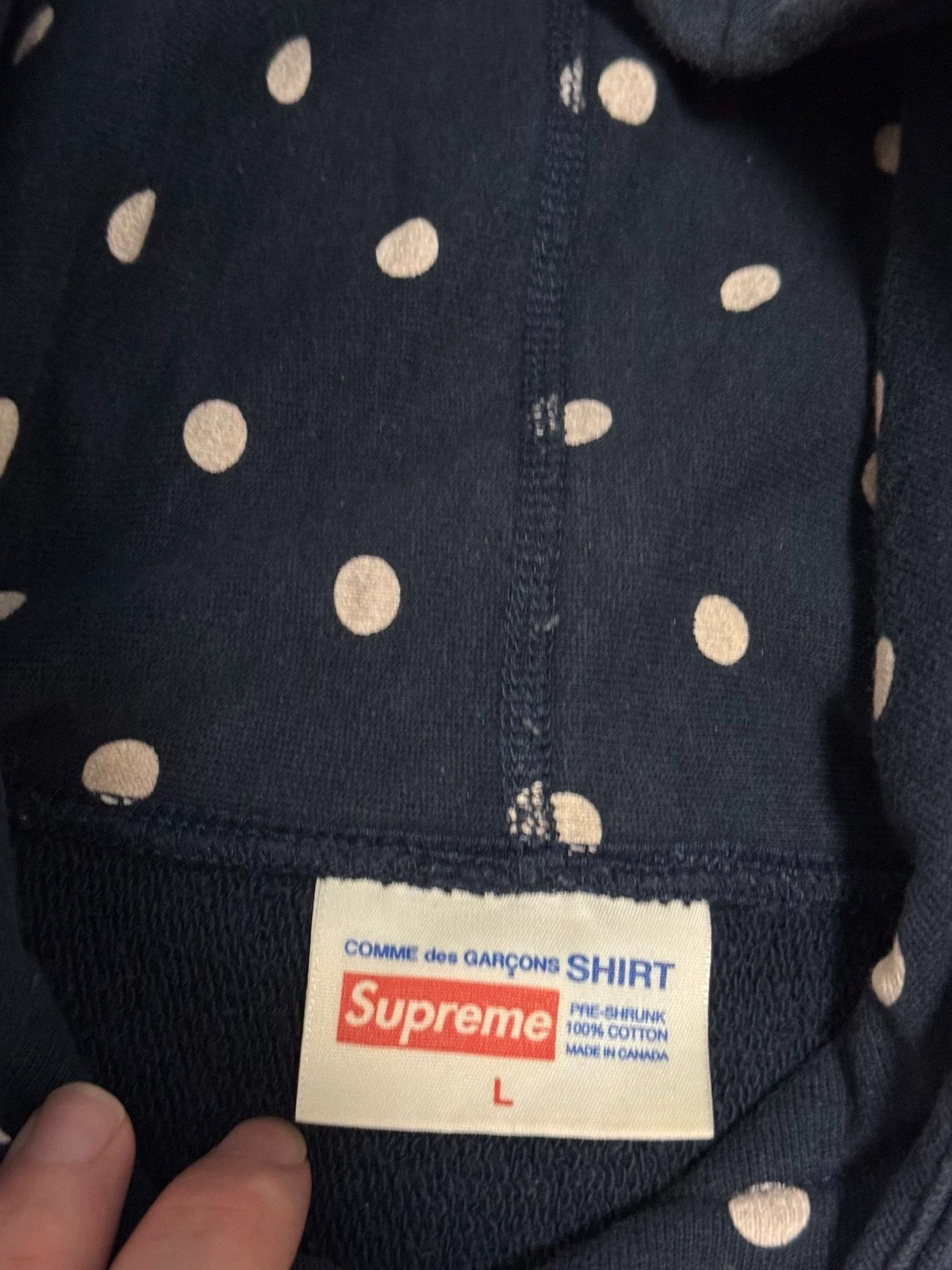Supreme Supreme 12SS CDG Dot Box Logo Hoodie L Rare Size US L / EU 52-54 / 3 - 3 Thumbnail