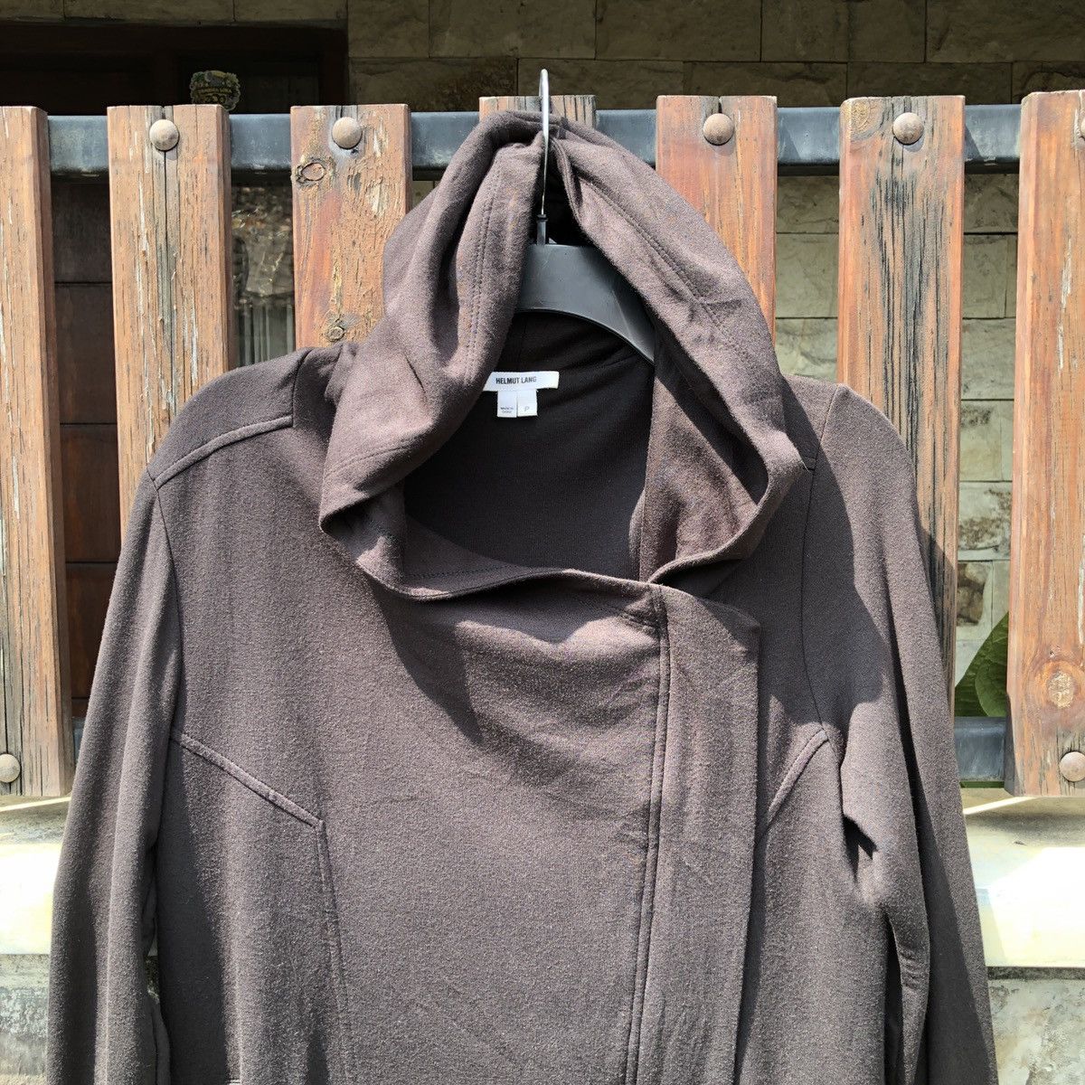 Helmut Lang × If Six Was Nine HELMUT LANG ASYMETRYCAL HOODIE BLACK Size M / US 6-8 / IT 42-44 - 2 Thumbnail