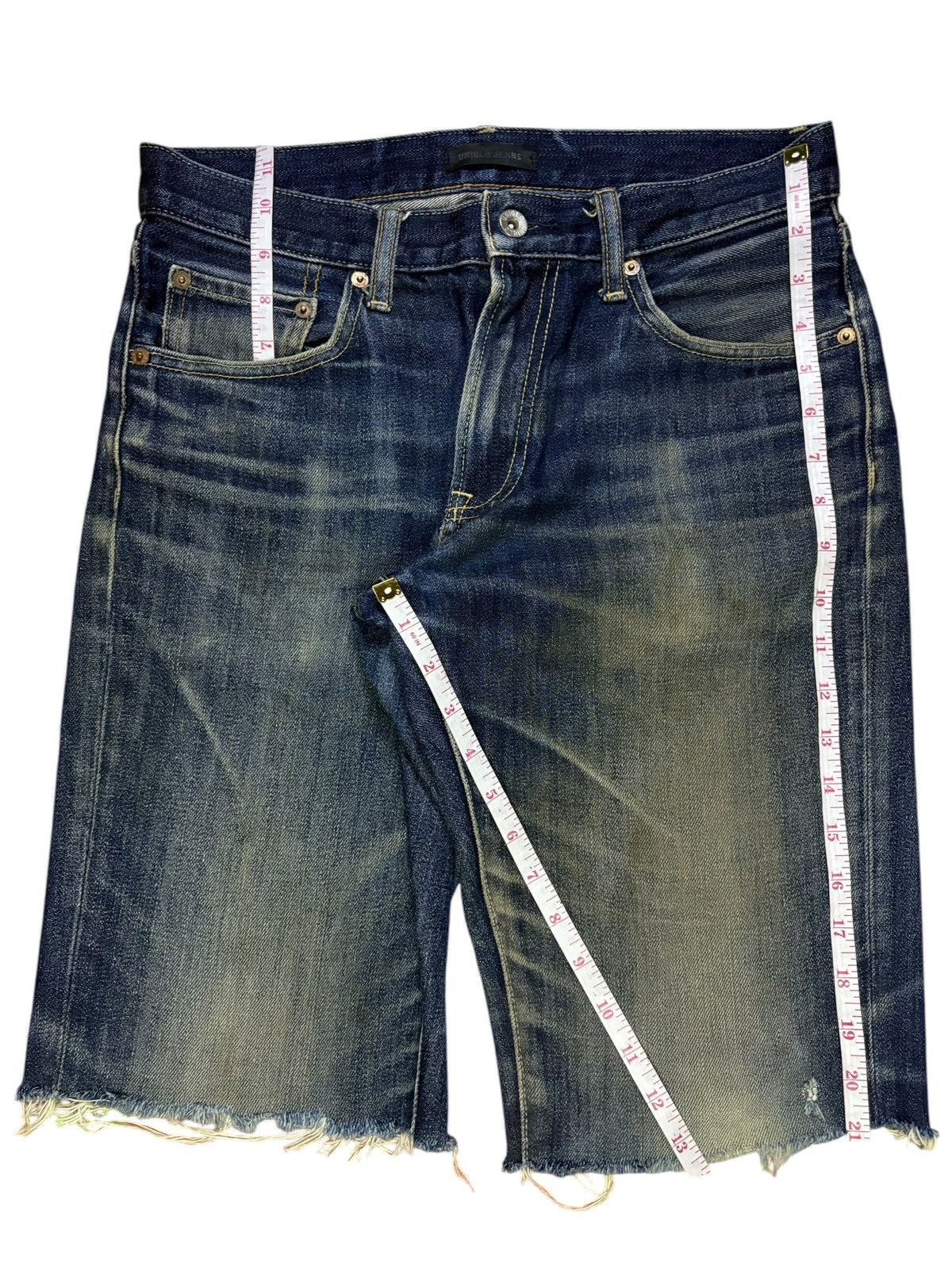 Uniqlo Vintage Uniqlo Mud Wash Distressed Loose Jean Short Jorts Size US 30 / EU 46 - 15 Thumbnail