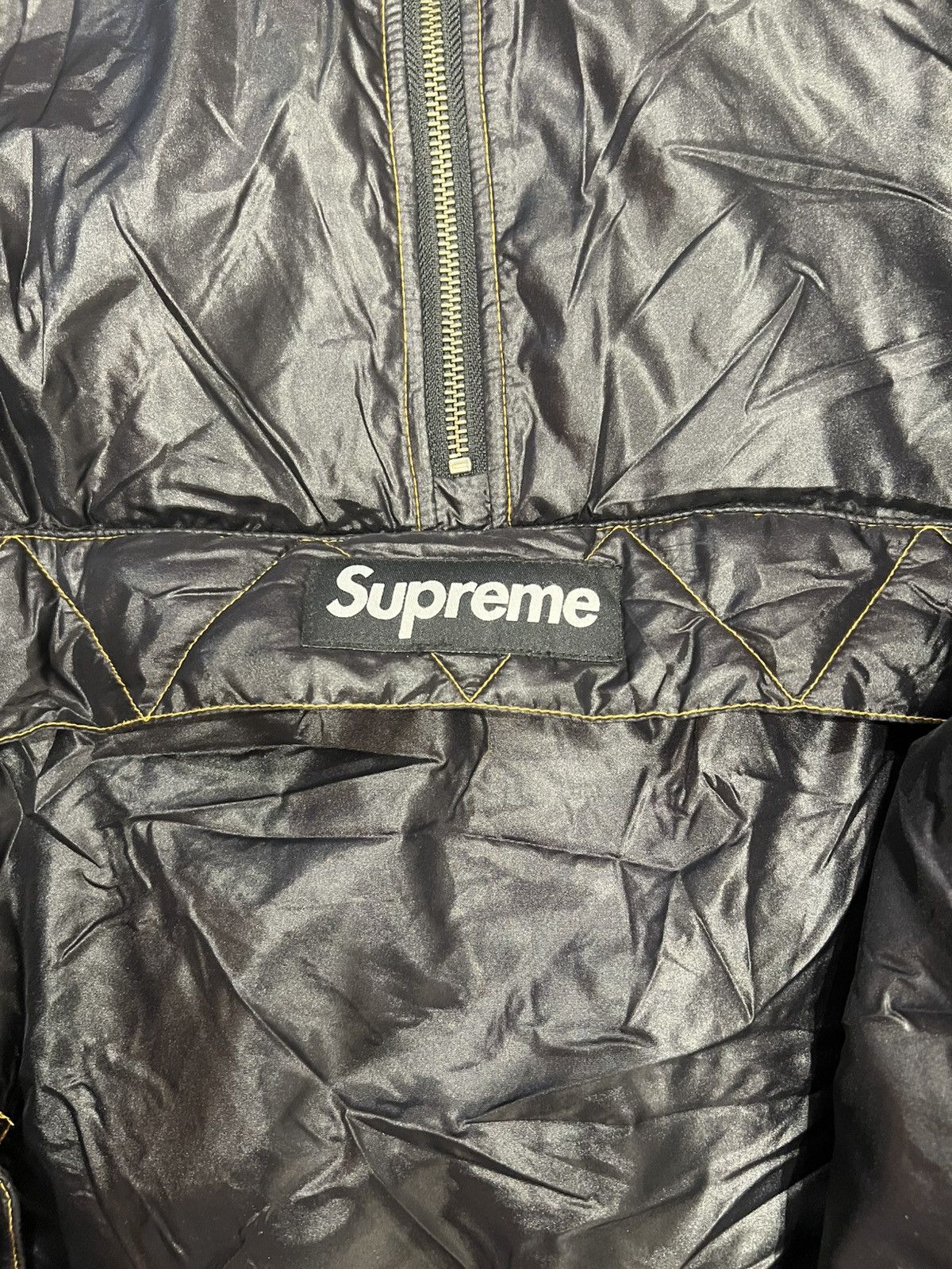 Supreme Supreme middle logo quarter-zip puffer Size US M / EU 48-50 / 2 - 2 Thumbnail