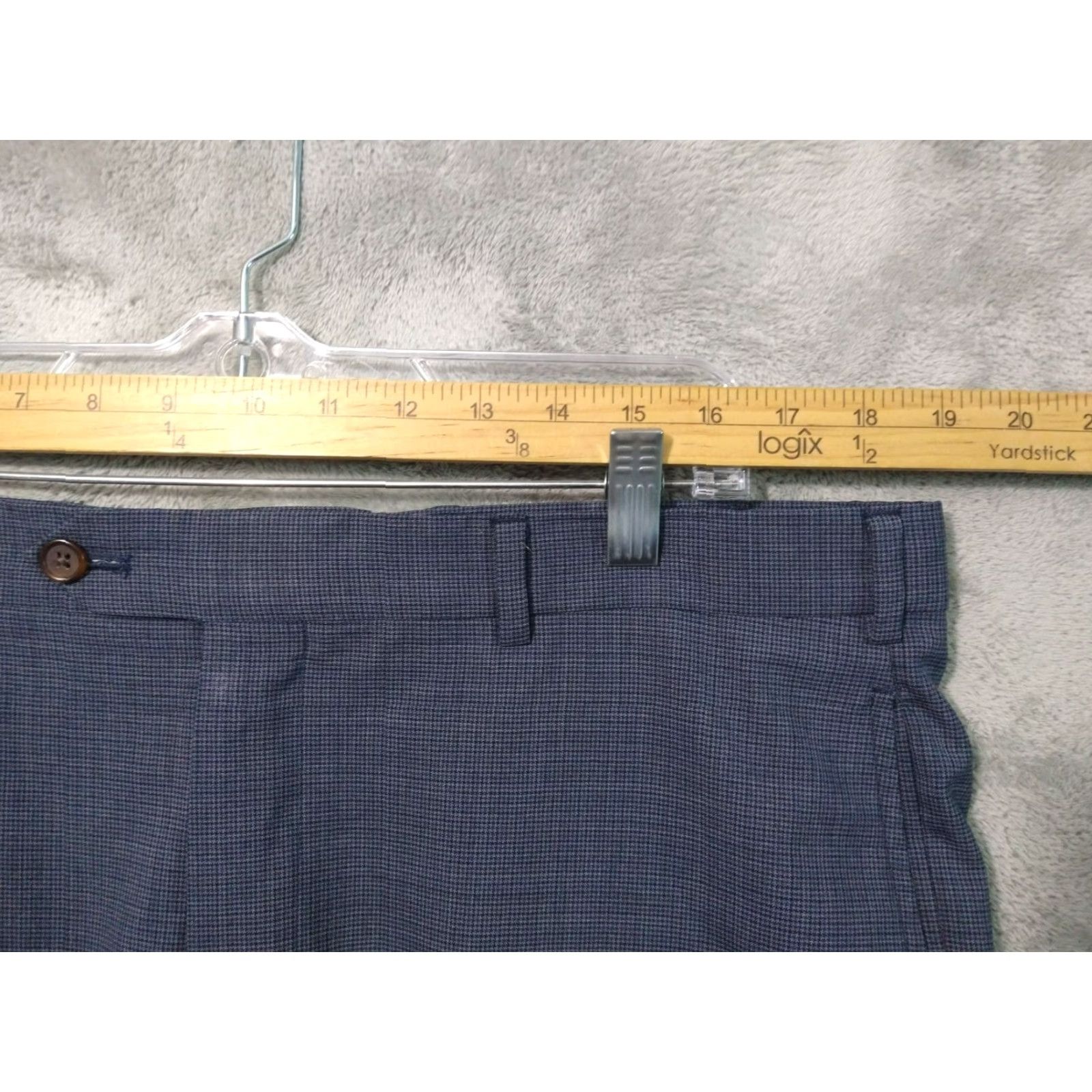 Brooks Brothers Brooks Brothers Dress Pants Men 38x31 Blue Plaid Wool Madison Fit Flat Front Size US 38 / EU 54 - 3 Thumbnail