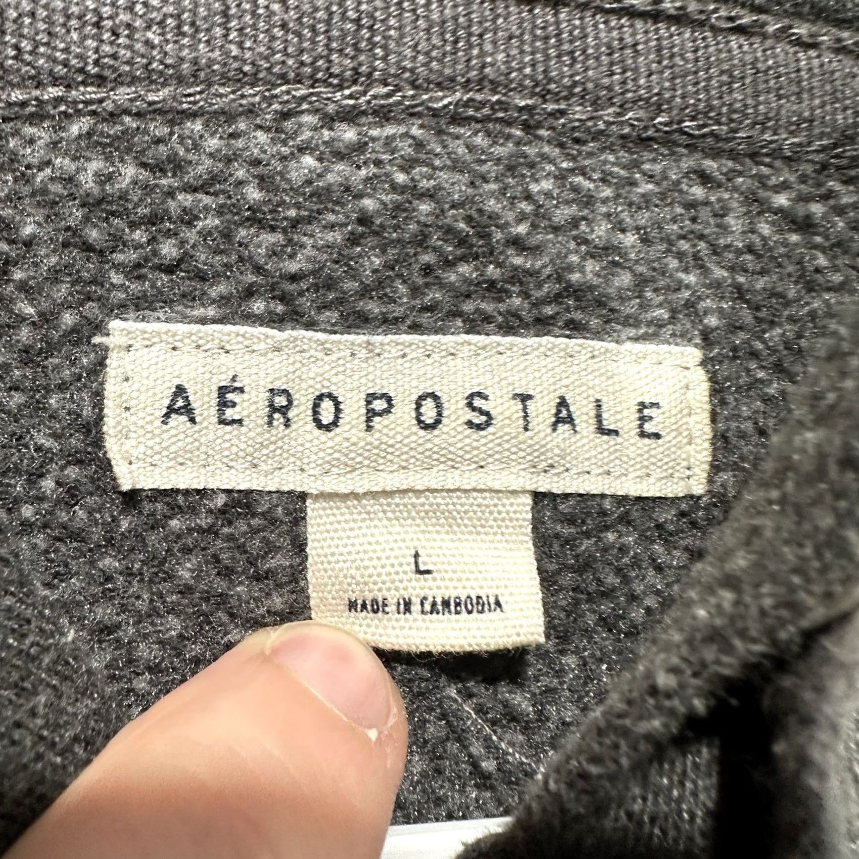 Vintage Aéropostale Hoodie Womens Large Gray Full Zip Logo 1987 New York Size L / US 10 / IT 46 - 4 Thumbnail