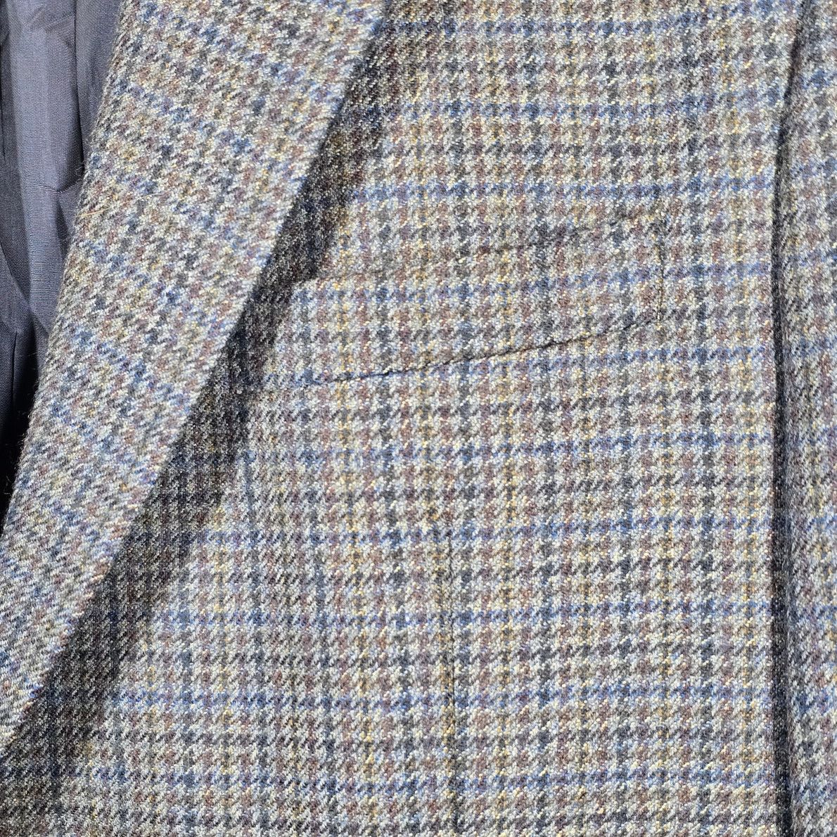 Vintage 90s Vtg Marshall Fields Lambs Wool Blazer Gun Club Check 43R Size 44R - 2 Thumbnail