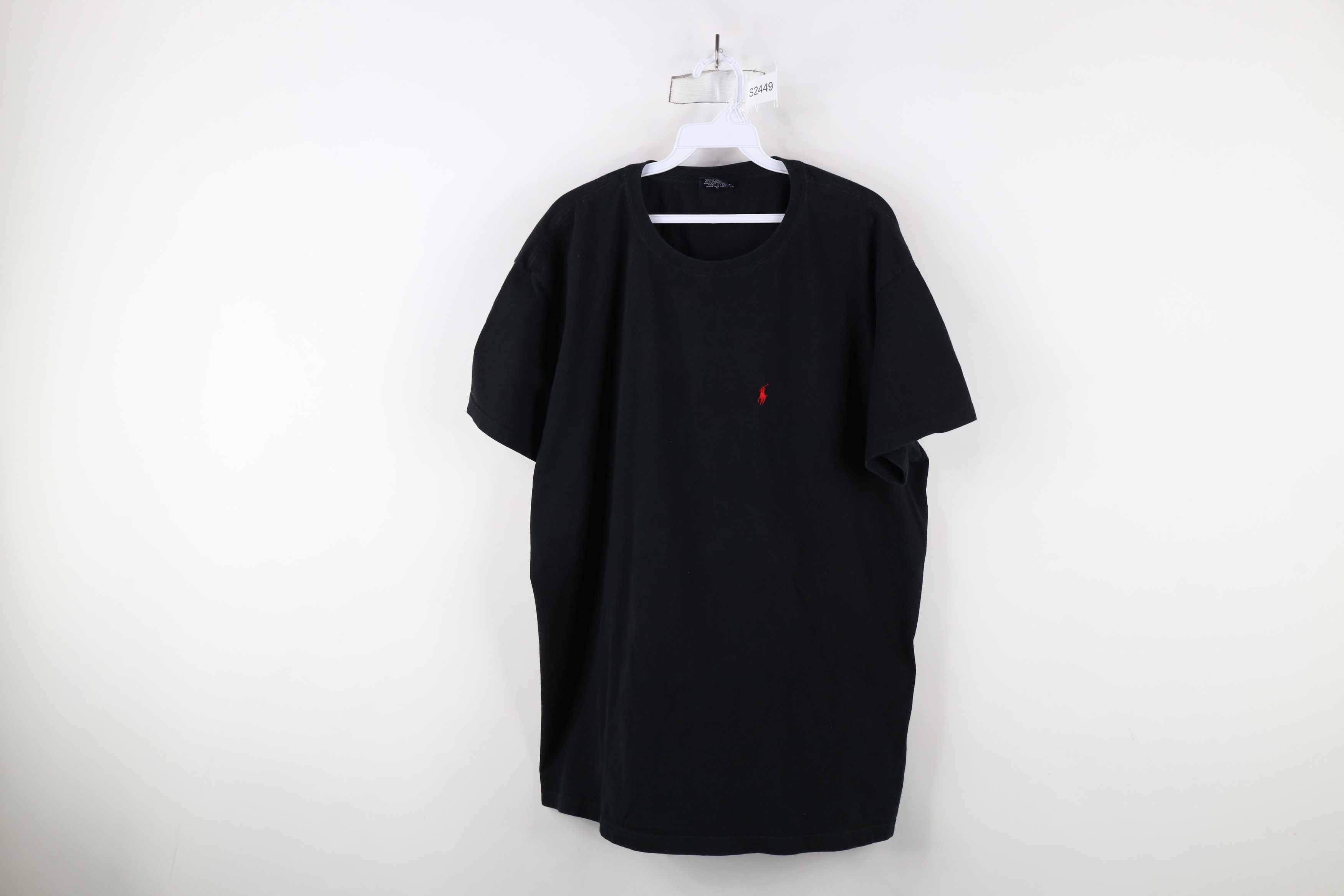 Ralph Lauren × Vintage Vintage Ralph Lauren Short Sleeve T-Shirt Black Cotton Size US XL / EU 56 / 4 - 1 Thumbnail