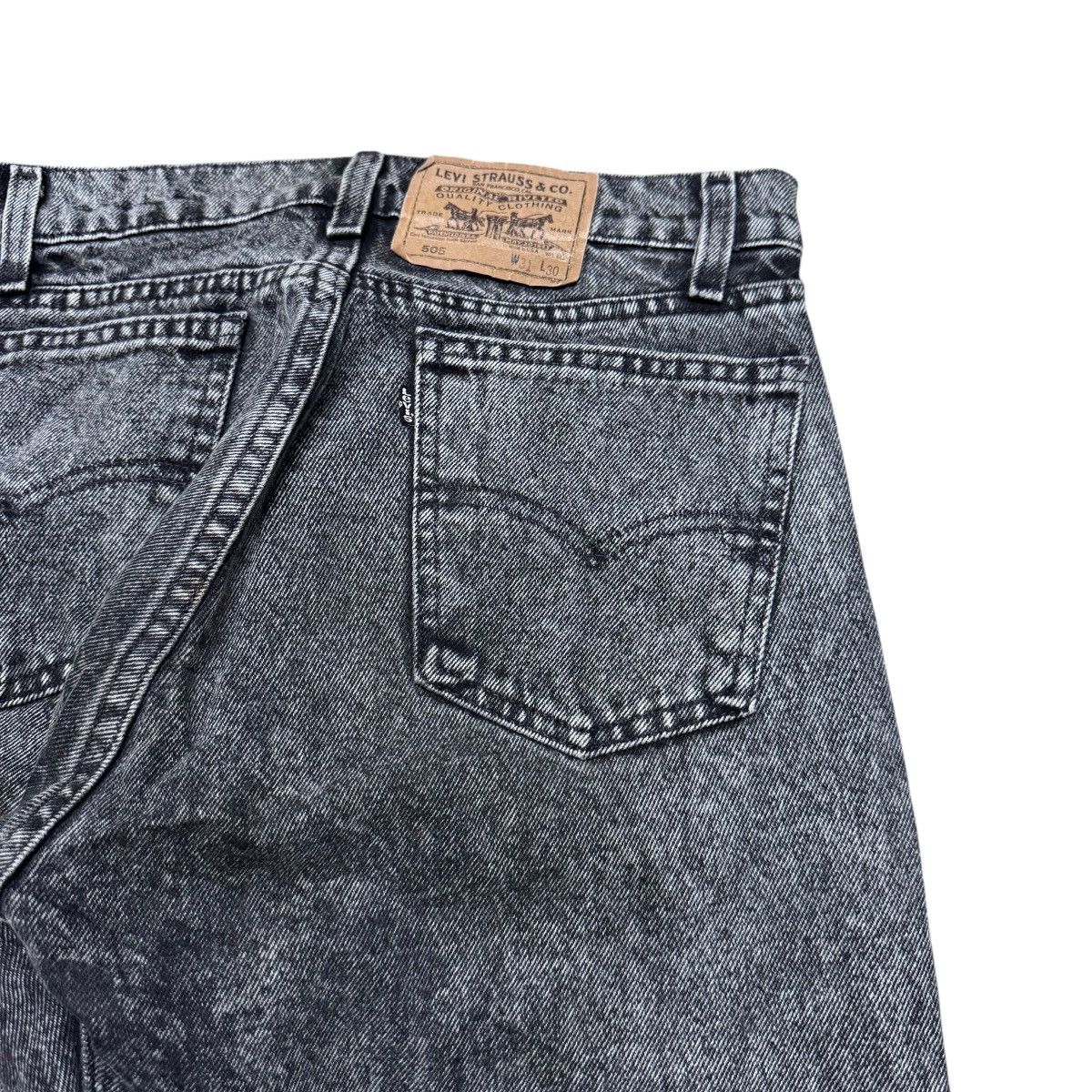 Levi's Vintage 90s Levis 505 Black Acid Wash Jeans Size US 30 / EU 46 - 11 Thumbnail
