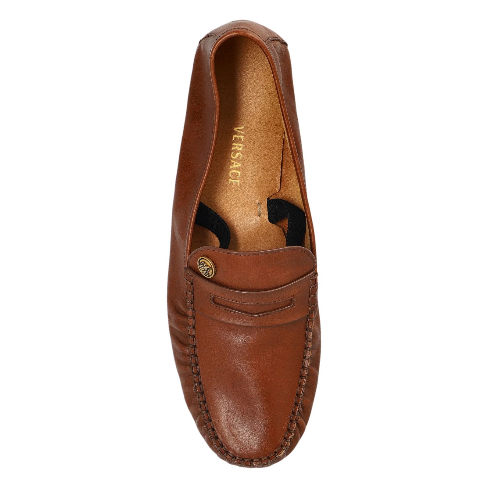 Versace VERSACE Brown Leather Loafers New & Authentic (Men's size:12 Size US 12 / EU 45 - 5 Thumbnail