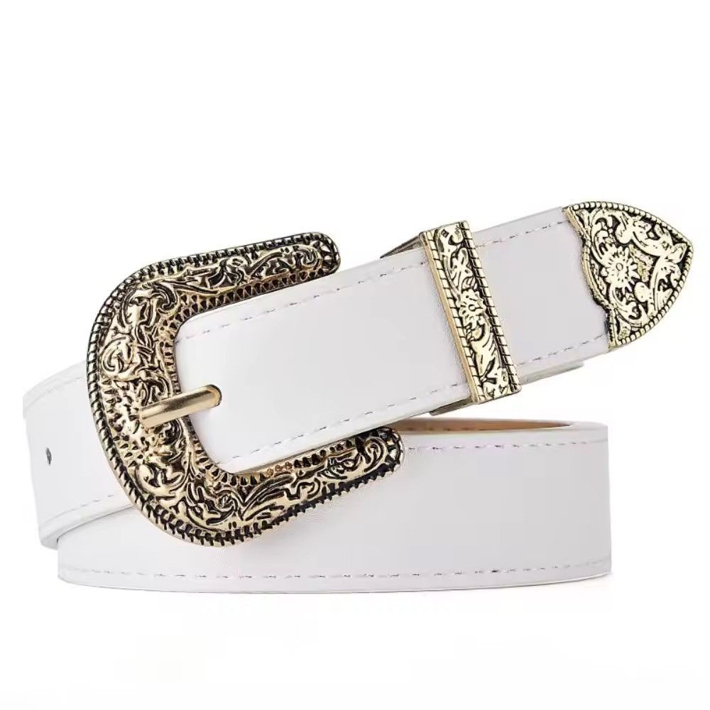 Japanese Brand Vintage-Inspired Belt with Ornate Buckle | Western Style Size ONE SIZE - 3 Thumbnail