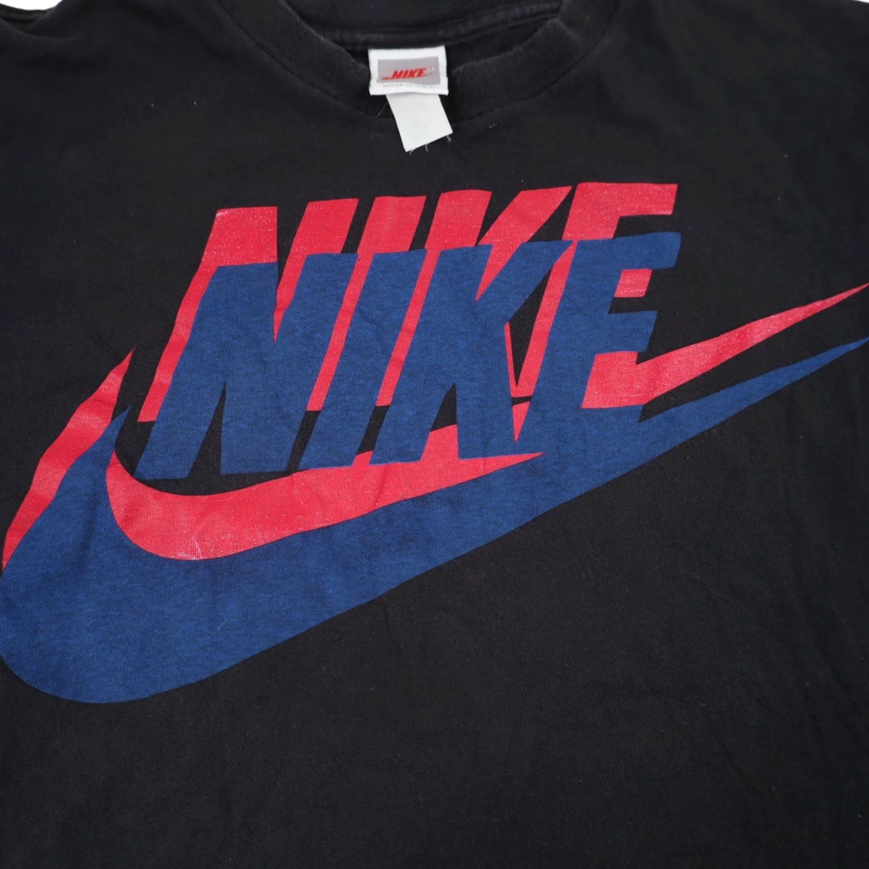 Nike VINTAGE Nike Mens Large Graphic Spellout T Shirt Black Size US L / EU 52-54 / 3 - 4 Thumbnail