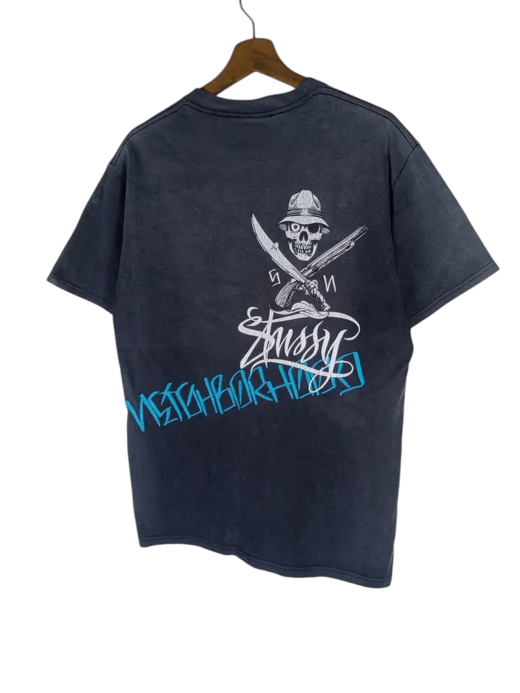 Rare Vintage Stussy X Neighborhood Boneyards Tshirt