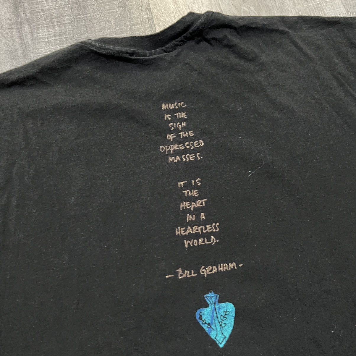 Hanes × Vintage VTG Carlos Santana Milagro T Shirt Black 90s Concert Band XL Size US XL / EU 56 / 4 - 4 Thumbnail