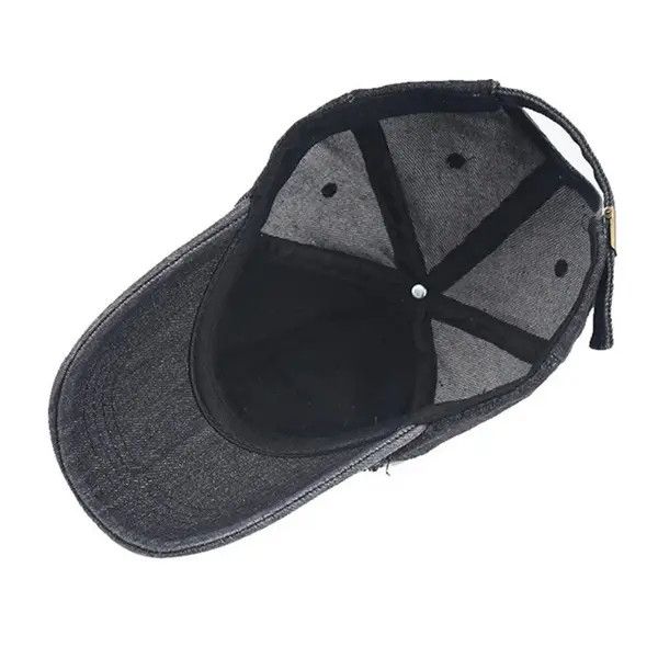 VIBE Distressed Baseball Cap Washed y2k Size ONE SIZE - 6 Thumbnail