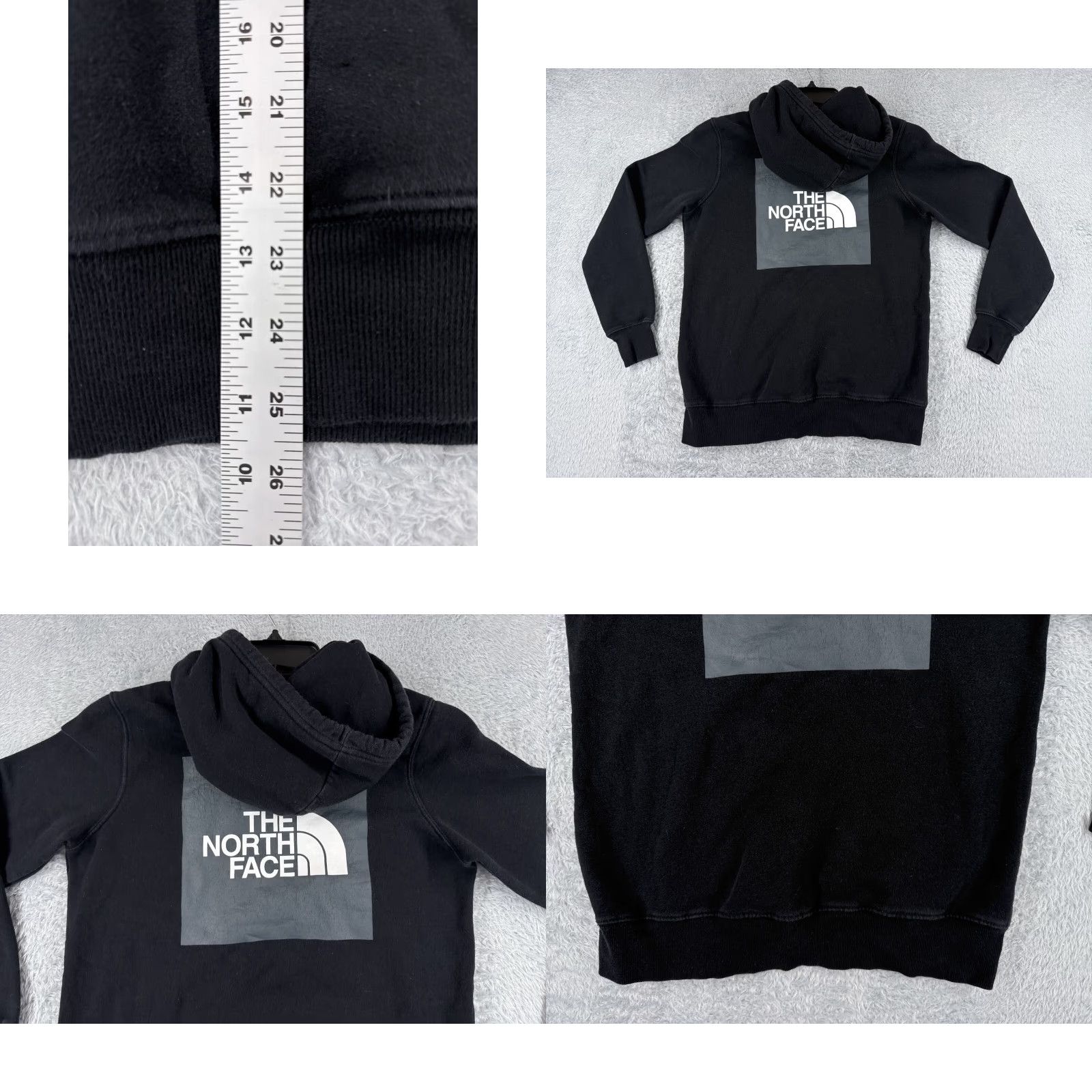 The North Face The North Face Hoodie Women Small Black Long Sleeve Pullover Cotton Blend Jersey Size S / US 4 / IT 40 - 9 Thumbnail