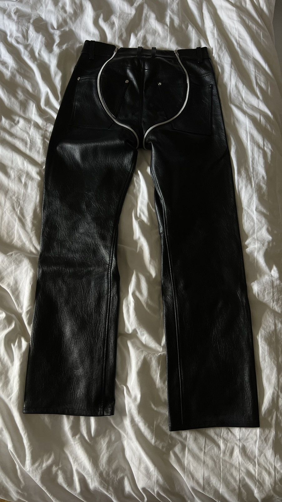 GmbH GmbH black faux-leather pants Size US 30 / EU 46 - 5 Thumbnail