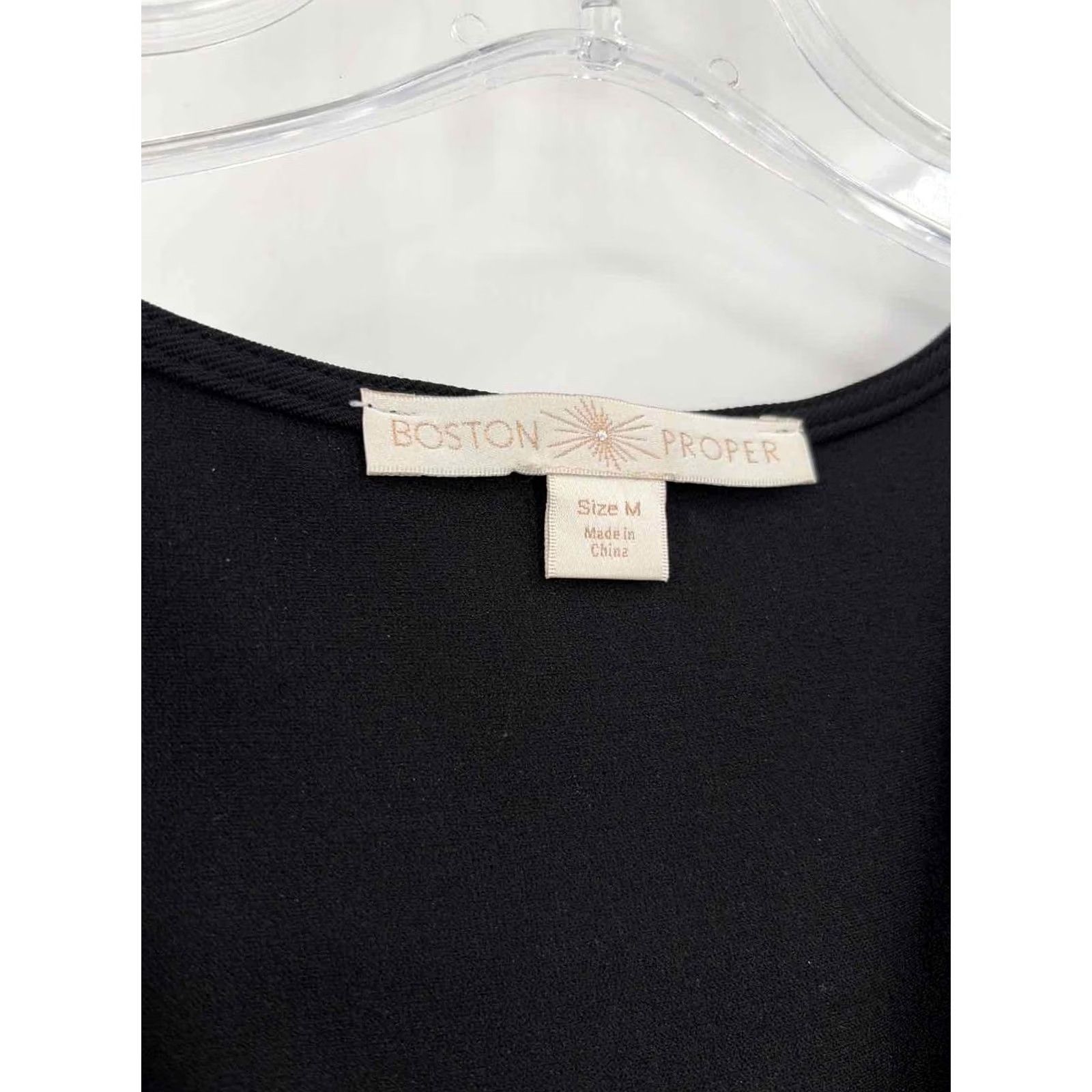 Boston Proper Boston Proper Black Long Sleeve Blouse Medium Size M / US 6-8 / IT 42-44 - 3 Thumbnail