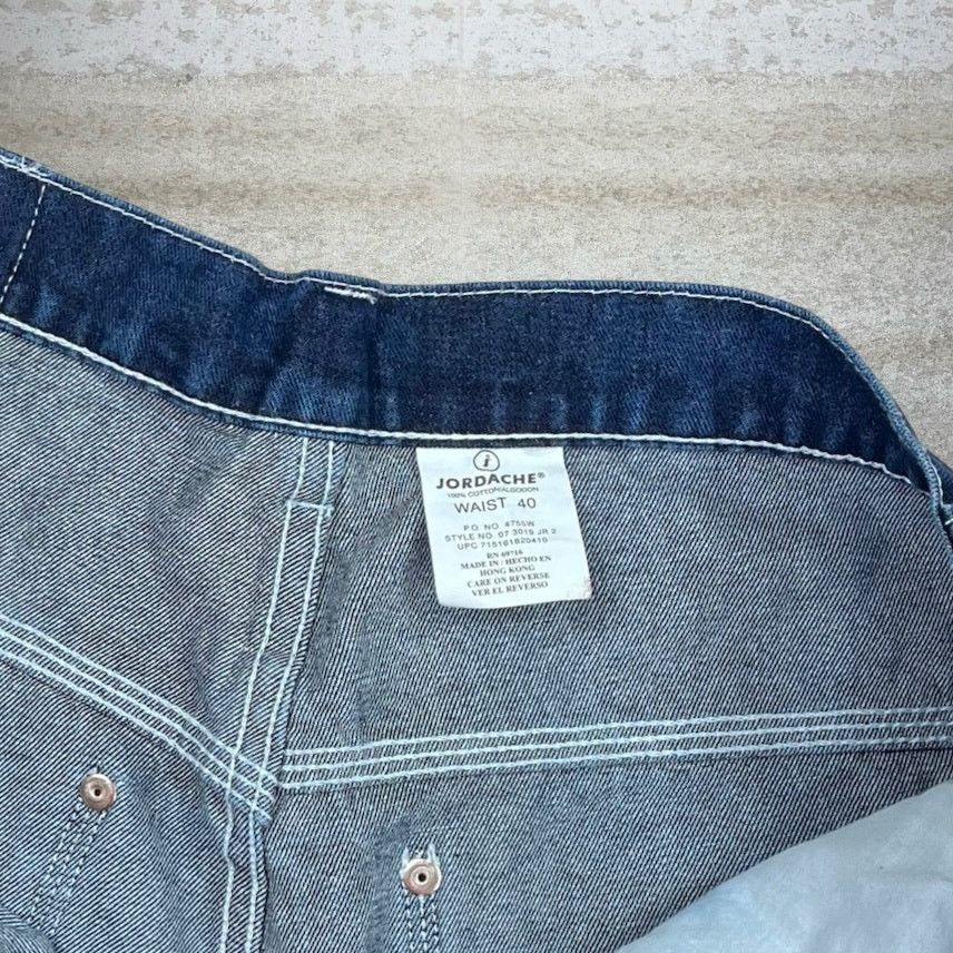 Jordache Vintage Y2K Jordache Jean Shorts 40x13 Baggy Dark Wash Size US 40 / EU 56 - 5 Thumbnail