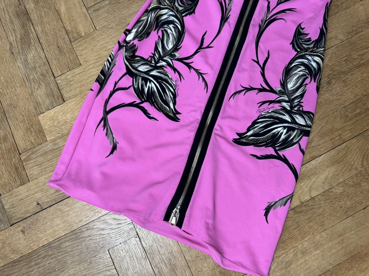 Roberto Cavalli Roberto Cavalli Pink Feathers Print Zip Dress IT42 ~ S-M Size M / US 6-8 / IT 42-44 - 2 Thumbnail