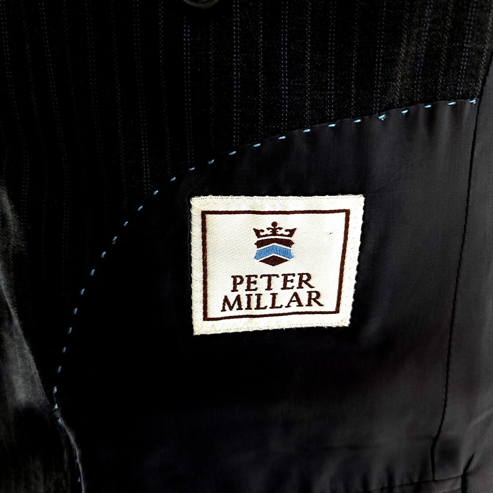 Peter Millar DAMAGED Peter Millar Wool 2 Button Suit Jacket 40S Gray W/ B Size 40S - 9 Thumbnail