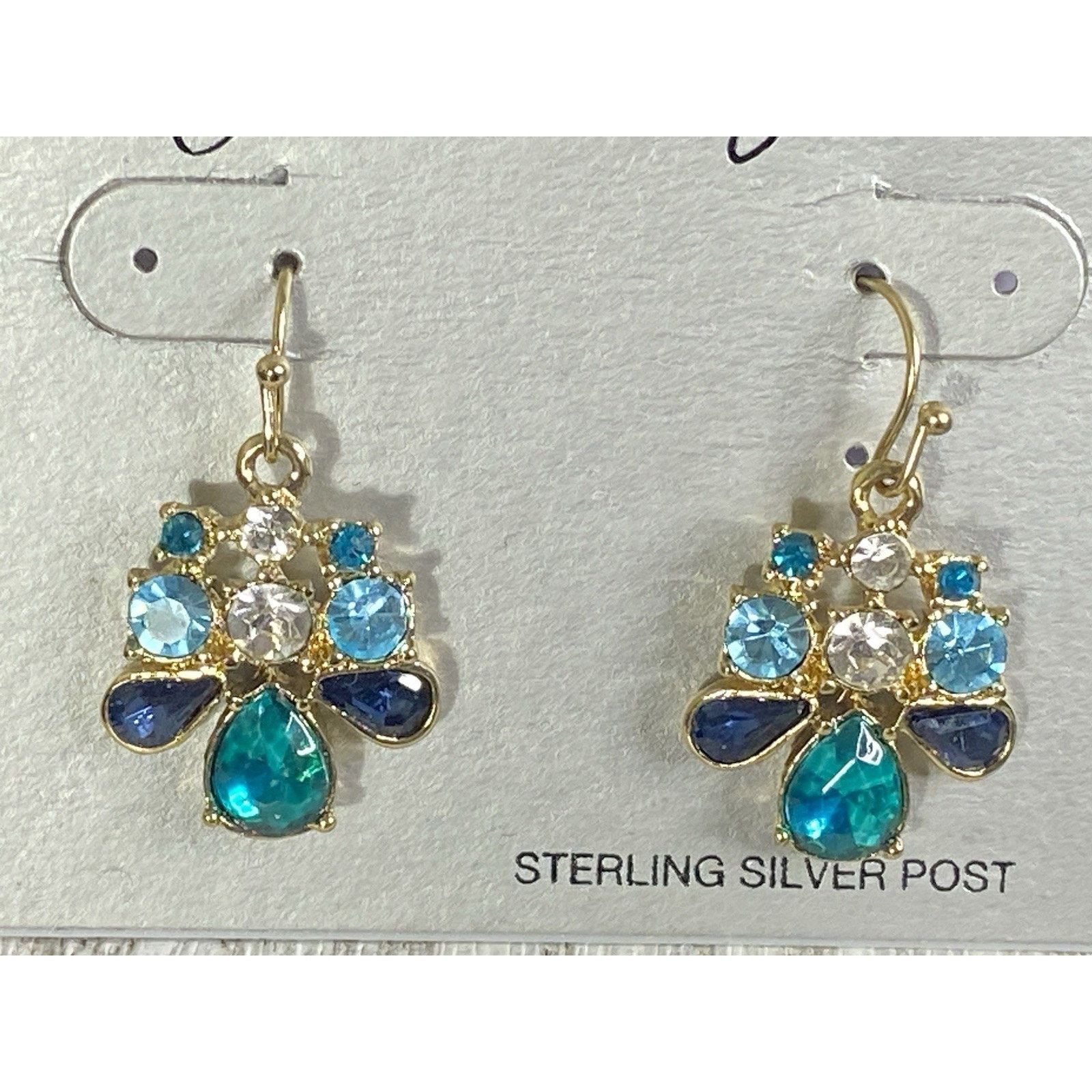 Sterling Silver NWT Gemma Layne Sterling Vermeil Earrings Multicolor Dangle Size ONE SIZE - 3 Thumbnail