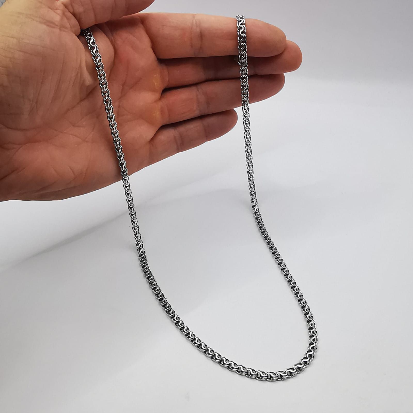 Sterling Silver Vintage Jewelry Chain,925 Sterling Silver,Signed 18,41g Size ONE SIZE - 8 Thumbnail