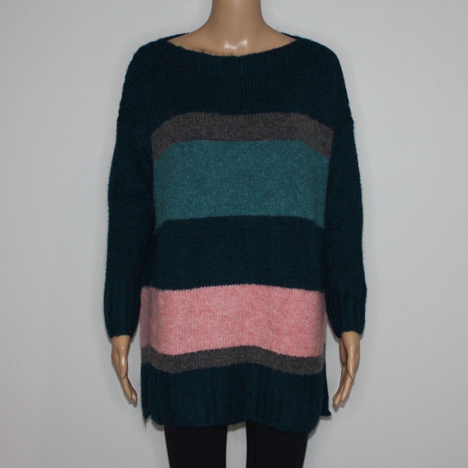 Loft Loft Lou & Grey Striped Plushfuzz Poncho Sweater in size M Size M / US 6-8 / IT 42-44 - 4 Thumbnail