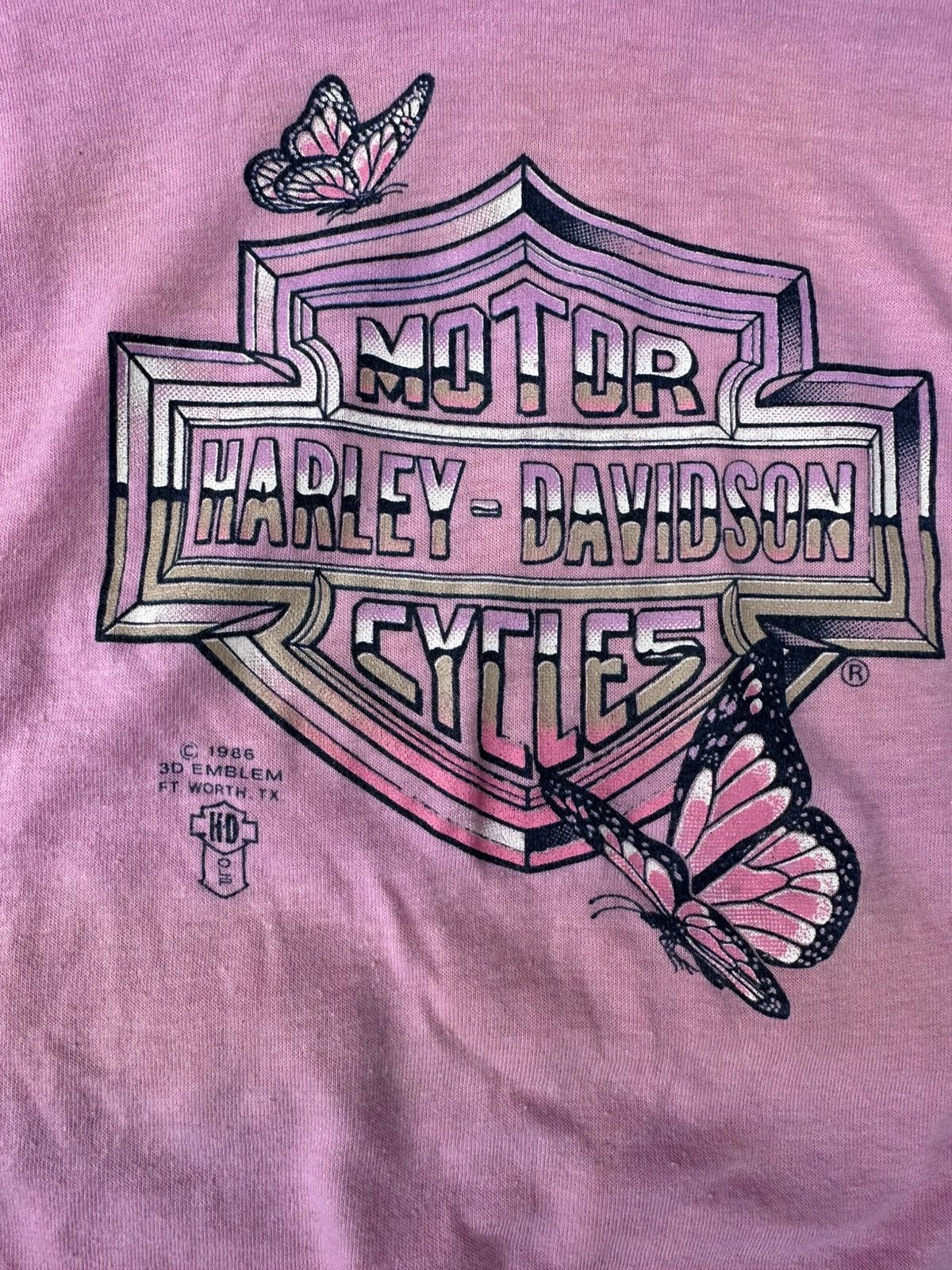 Harley Davidson Vintage Chrome Harley Davidson 3D Emblem Women’s T Shirt Size M / US 6-8 / IT 42-44 - 2 Thumbnail