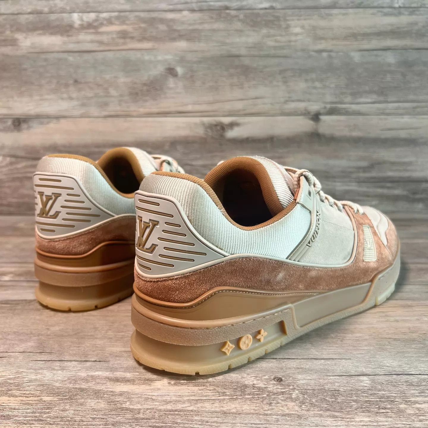 Louis Vuitton LV Trainer Khaki Brown Mocha Size 44.5 Size US 11.5 / EU 44-45 - 3 Thumbnail