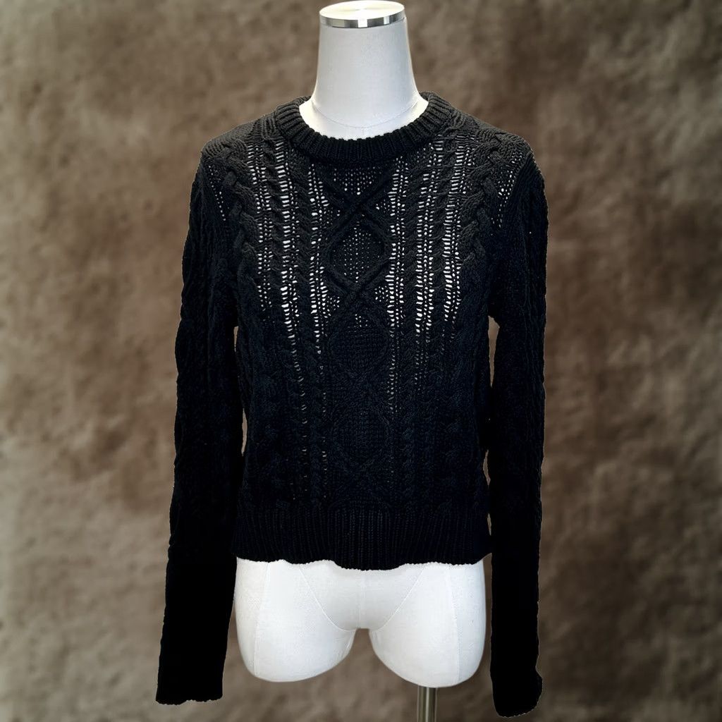 Ralph Lauren VINTAGE Denim & Supply Ralph Lauren Womens Cable Knit Sweater Size Medium In Black Size M / US 6-8 / IT 42-44 - 1 Thumbnail