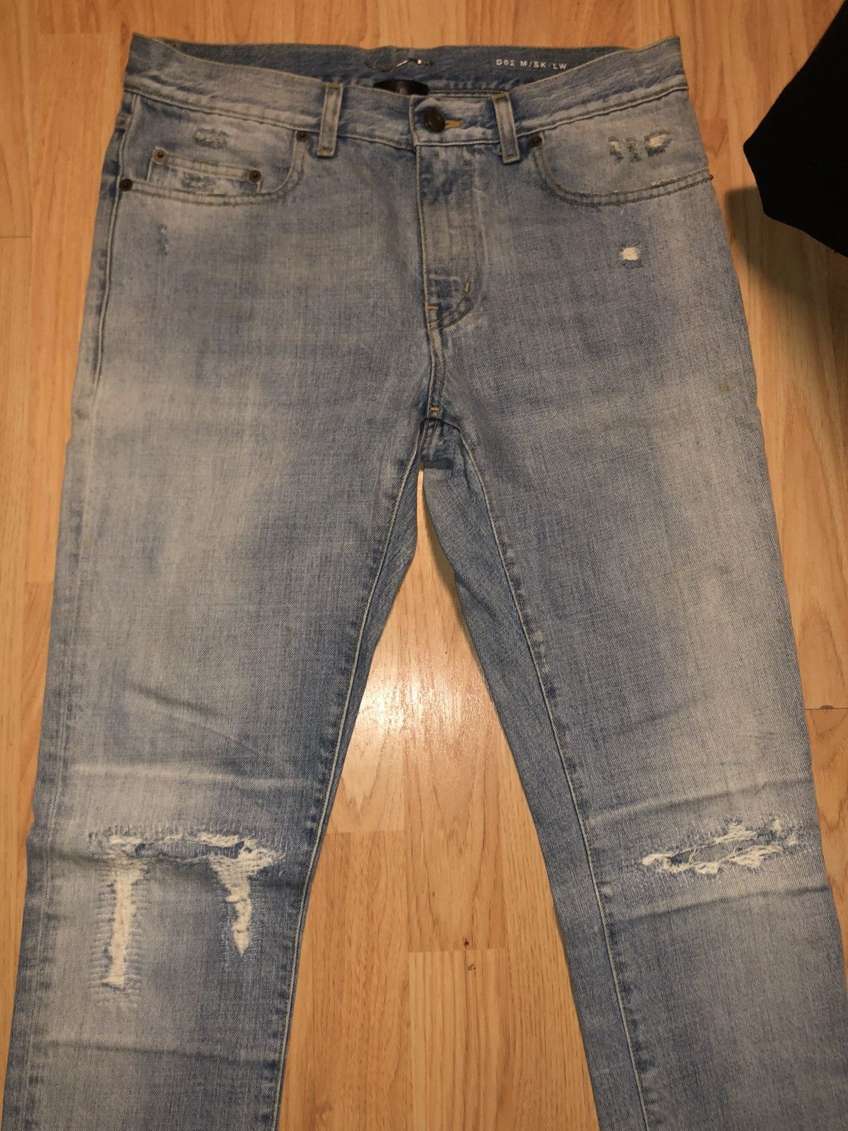 Yves Saint Laurent Saint Laurent Distressed Skinny Jeans - Size 30 Size US 30 / EU 46 - 3 Thumbnail