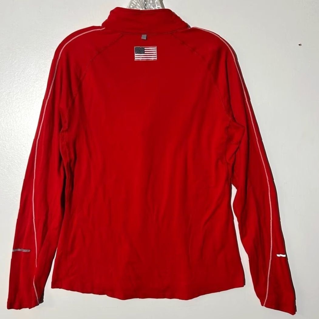 Nike Nike Dri-Fit USA Team Training 1/4 Zip Pullover Sweater Women Large Red Size L / US 10 / IT 46 - 3 Thumbnail