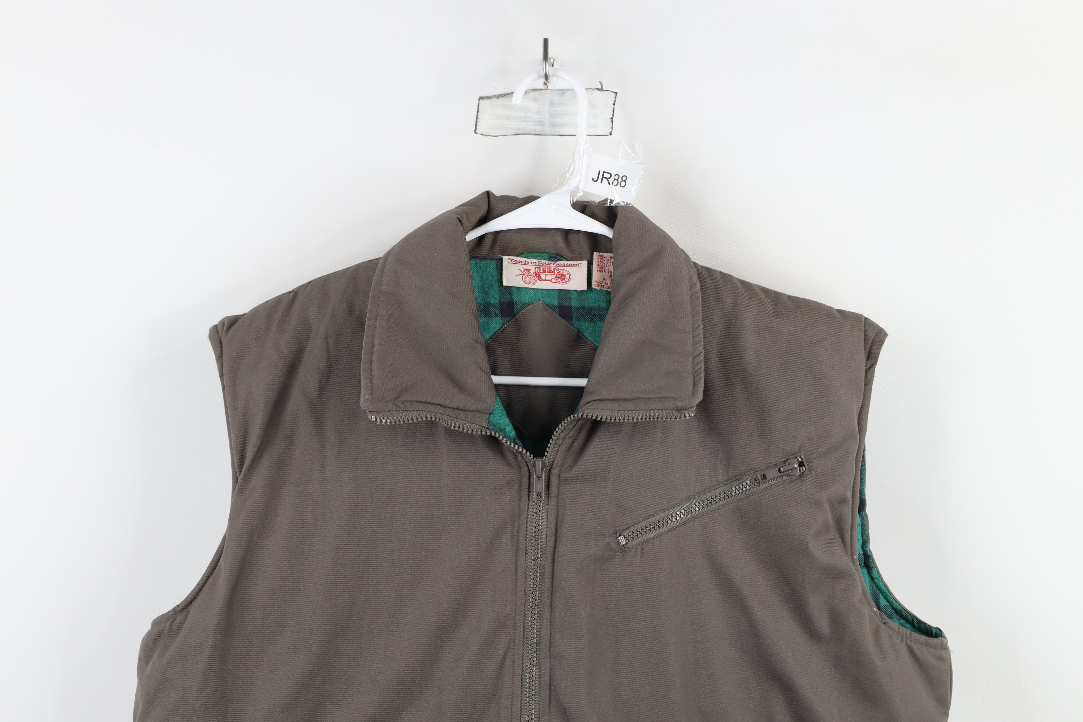 Vintage Vintage 90s Streetwear Lined Full Zip Puffer Vest Jacket Size US XL / EU 56 / 4 - 2 Thumbnail