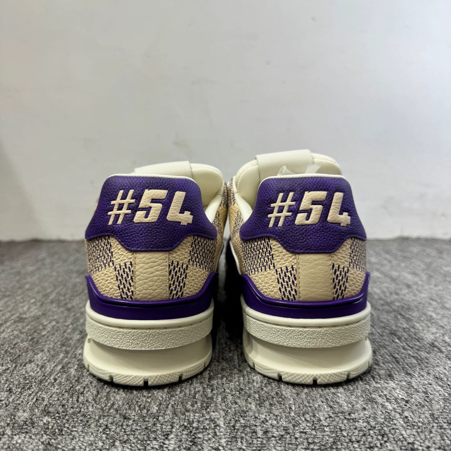 Louis Vuitton LV White Purple Damier Trainer UK7 Size US 8 / EU 41 - 3 Thumbnail
