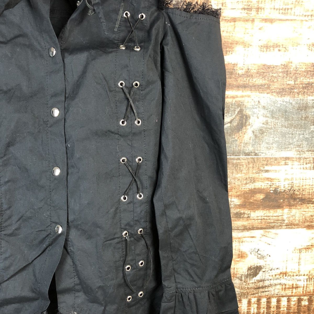 AC/DC Ac Dc Ray seditonaries punk ripped Black #A2550 Size S / US 4 / IT 40 - 10 Thumbnail