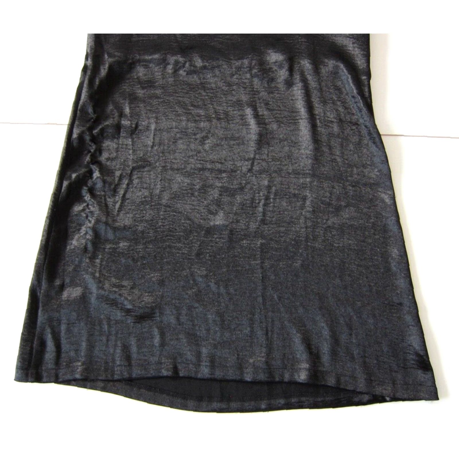 Vintage Silence + Noise Black Satin Spaghetti Strap Lingerie Slip Dress Large Size L / US 10 / IT 46 - 5 Thumbnail